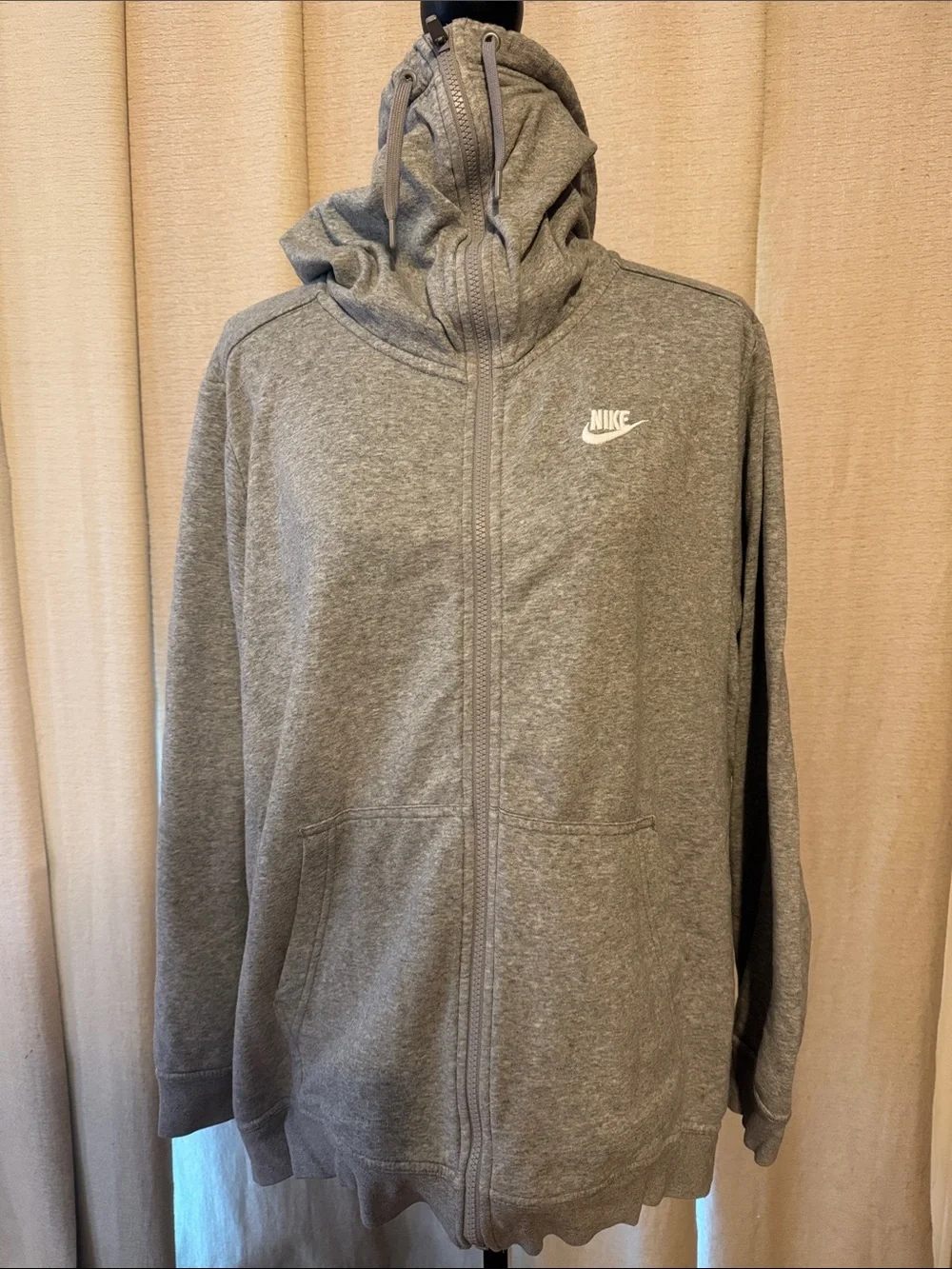 Nike Gray Lightweight Full-Zip Hoodie Jacket